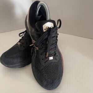 ASICS Gel Nimbus FlyteFoam Running Shoes Black Rose Gold Women's 9 Gym Cushioned